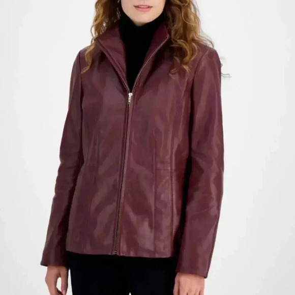 Cole Haan Jackets & Blazers - NWT Cole Haan Classic Italian Lamb Leather Jacket size 8